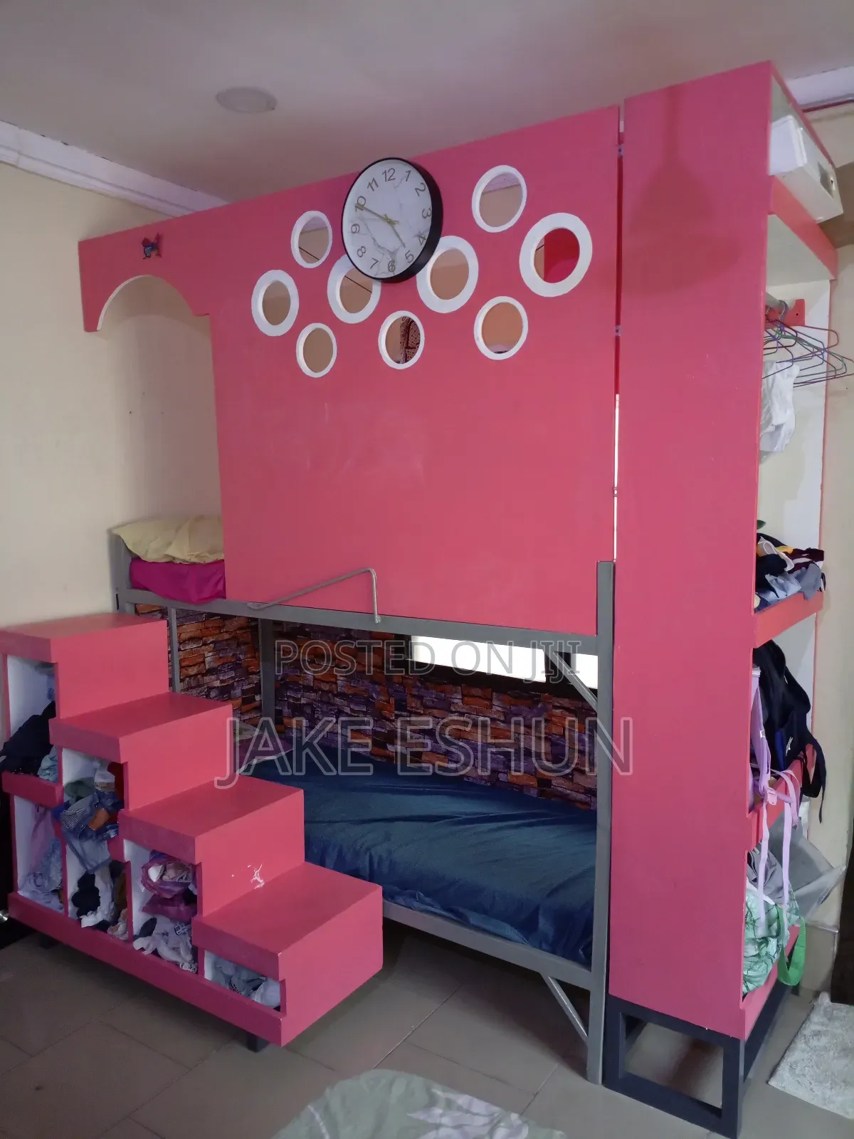 Modern Double Decker Kids Bed With Storage