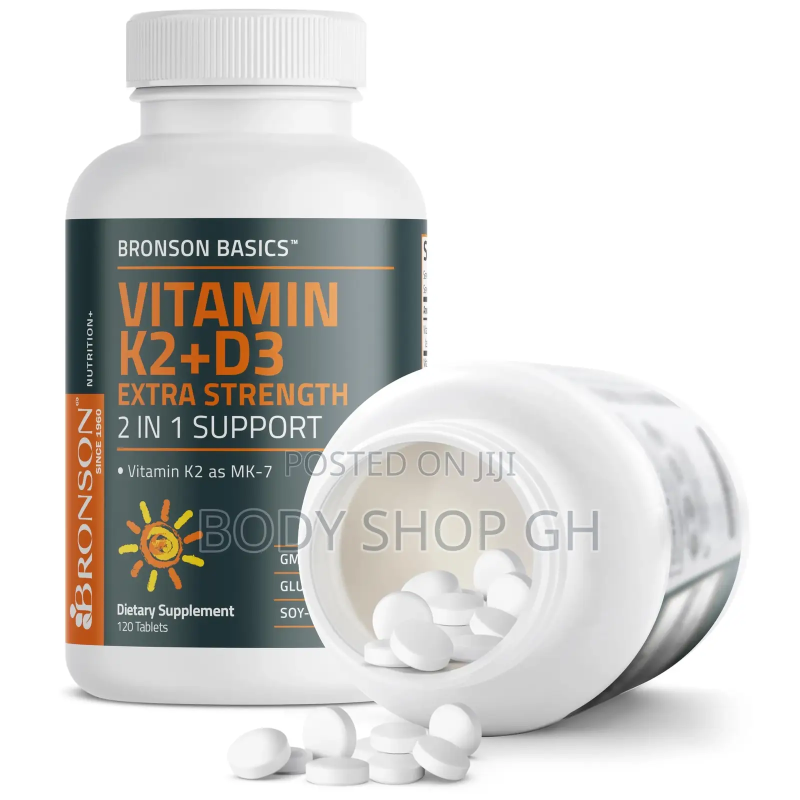Bronson Vitamin K-2 + D3 Supplement Vitamin D3 5000 Iu (125 McG)