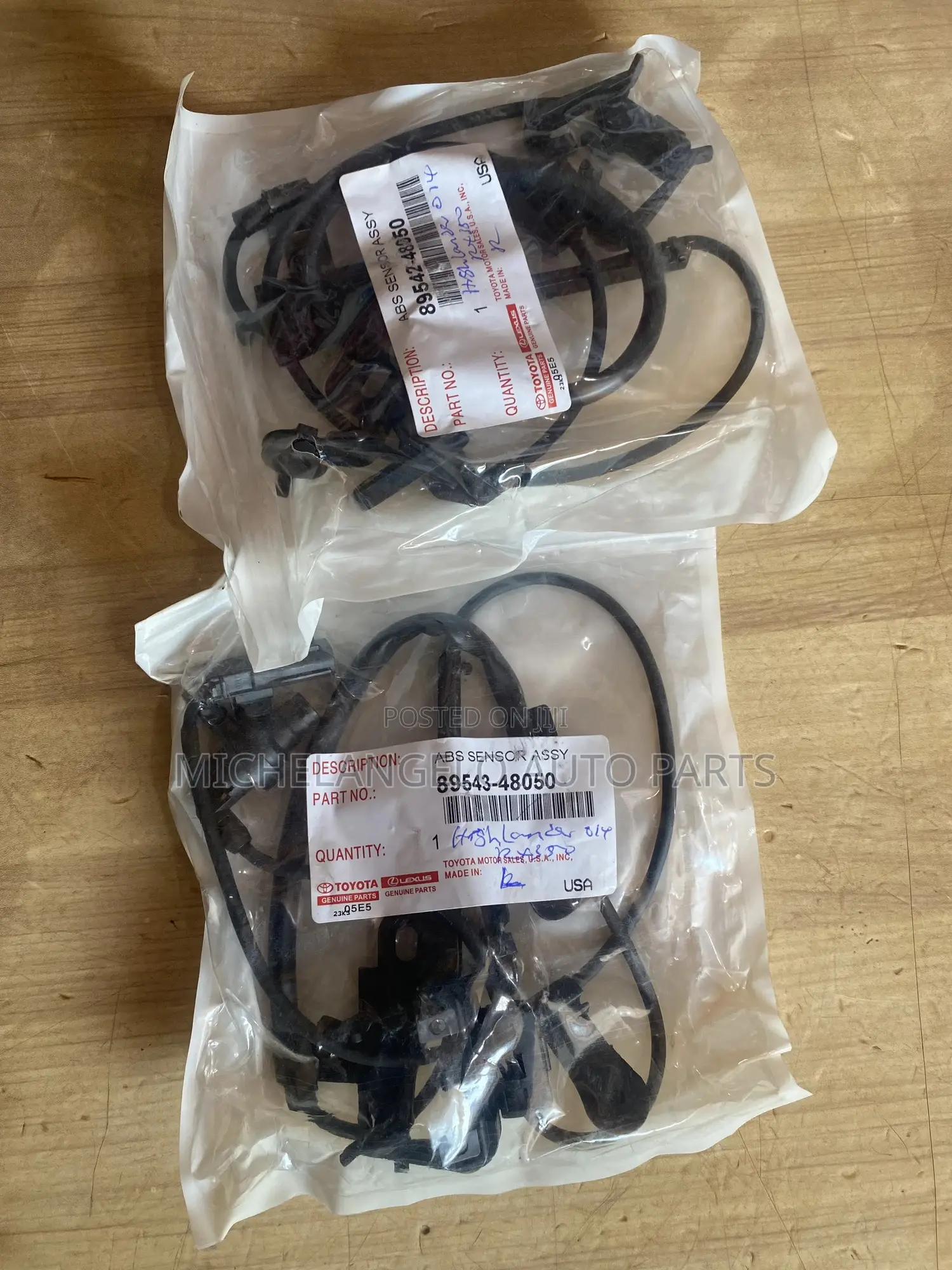 Front Speed Sensor Toyota Highlander 2010 - 2018