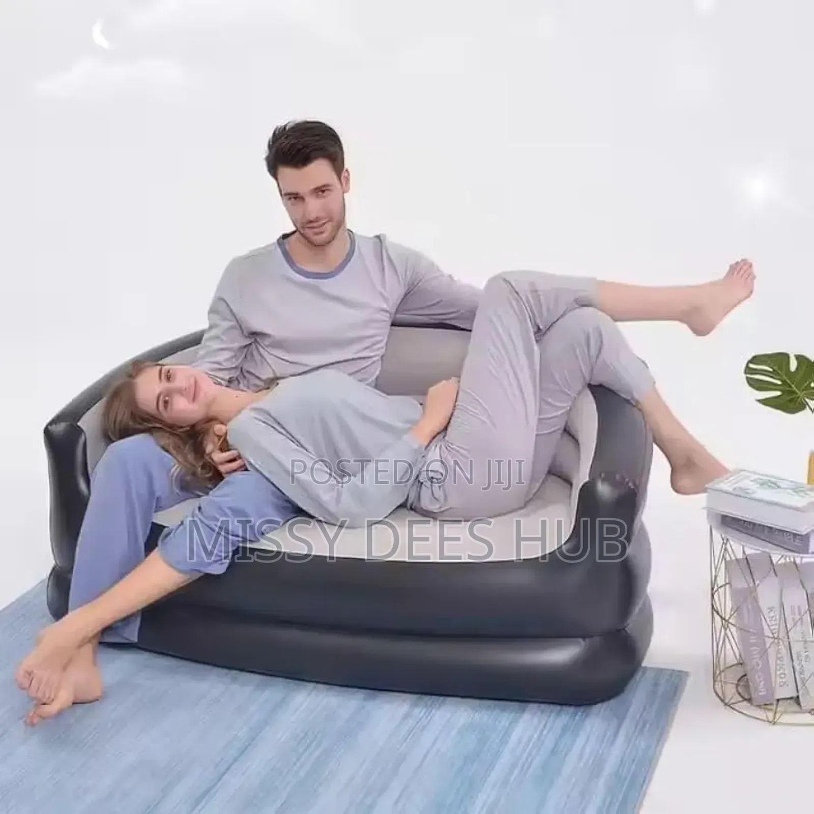 Inflatable Two-seater Sofa With Pump