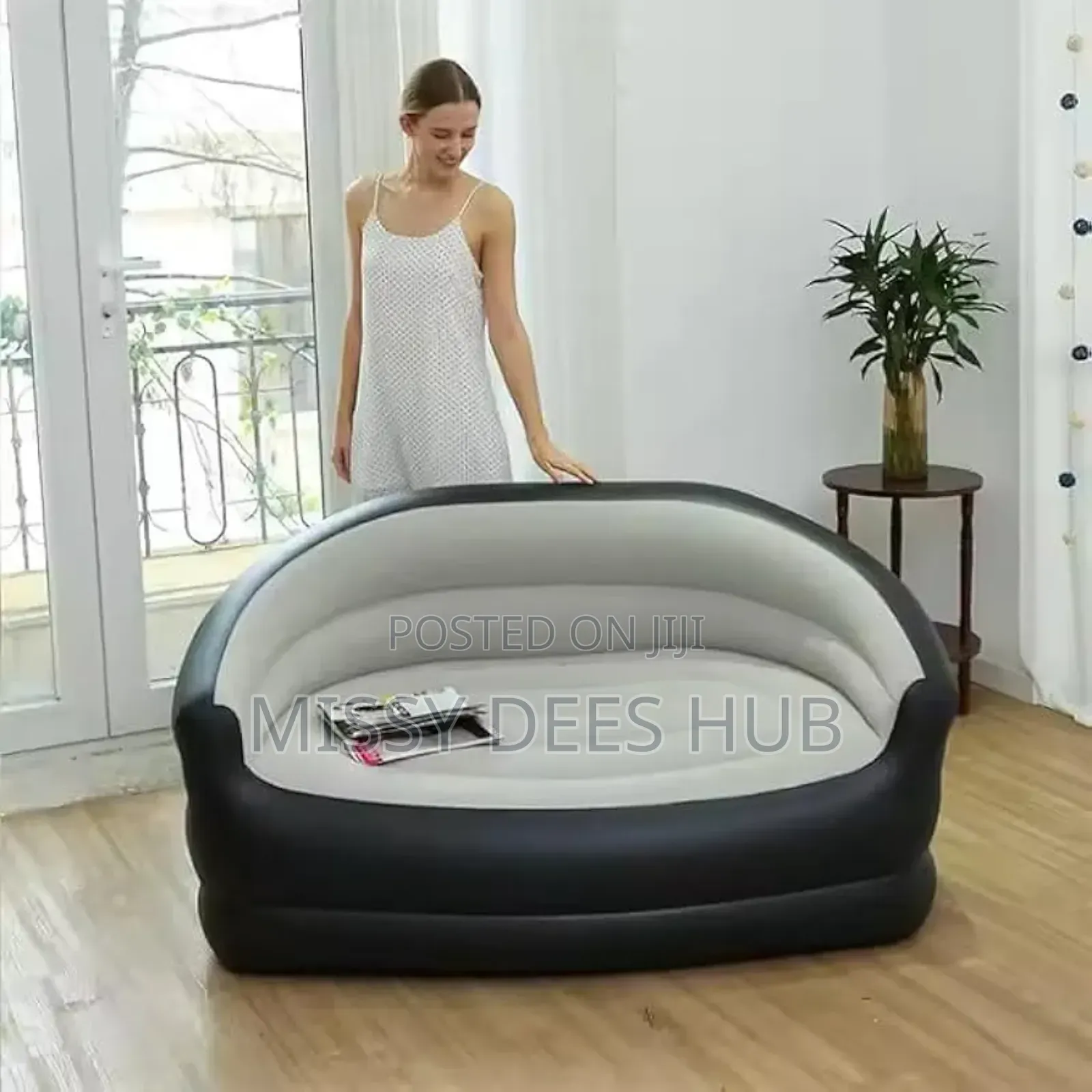 Inflatable Two-seater Sofa With Pump