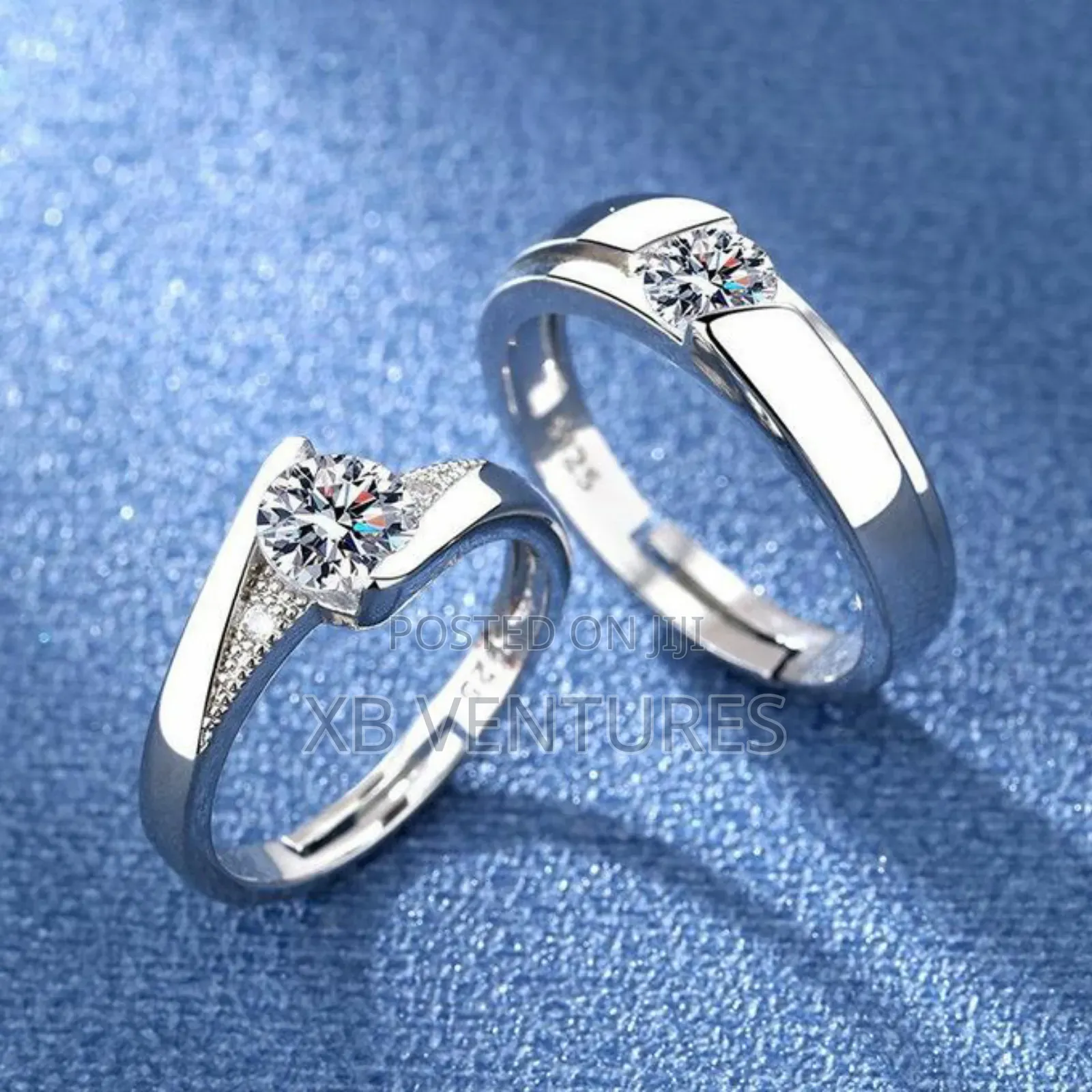 Adjustable Diamond Couple Wedding Ring