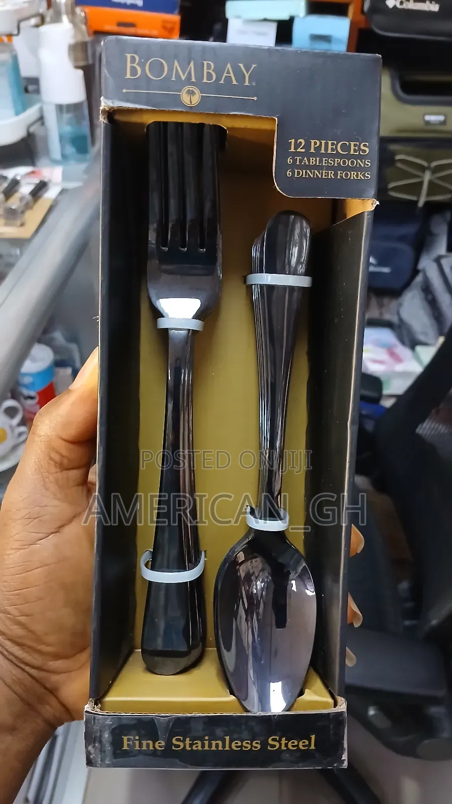 Bombay 12 Pieces Black Tablespoons and Dinner Forks