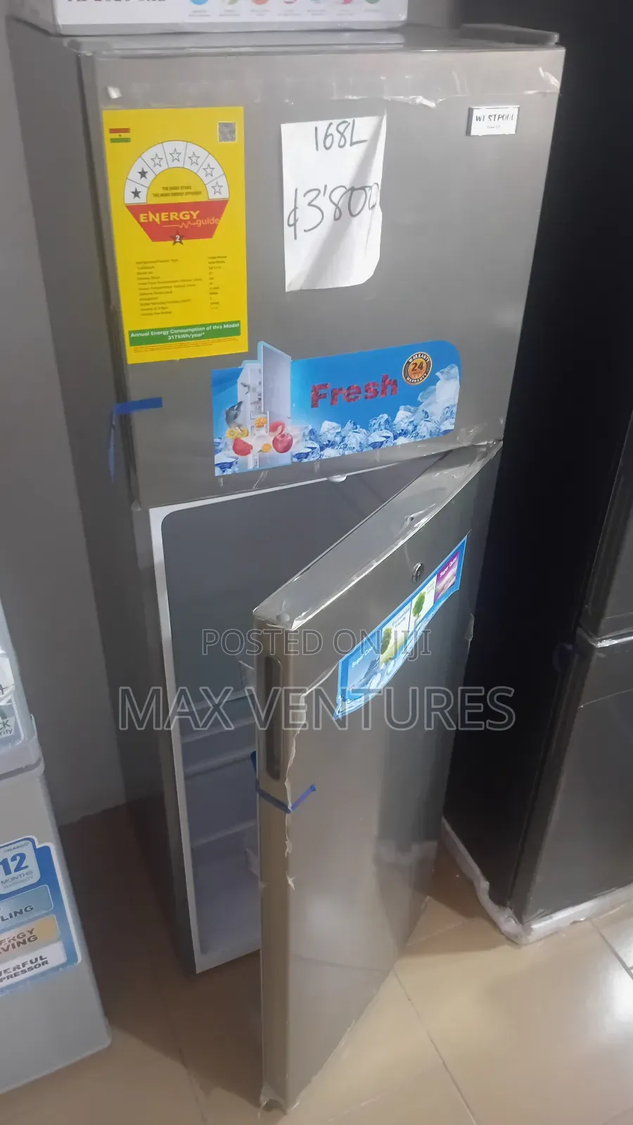 Westpool Fridge 168l Double Door Westpool 168l Fridge