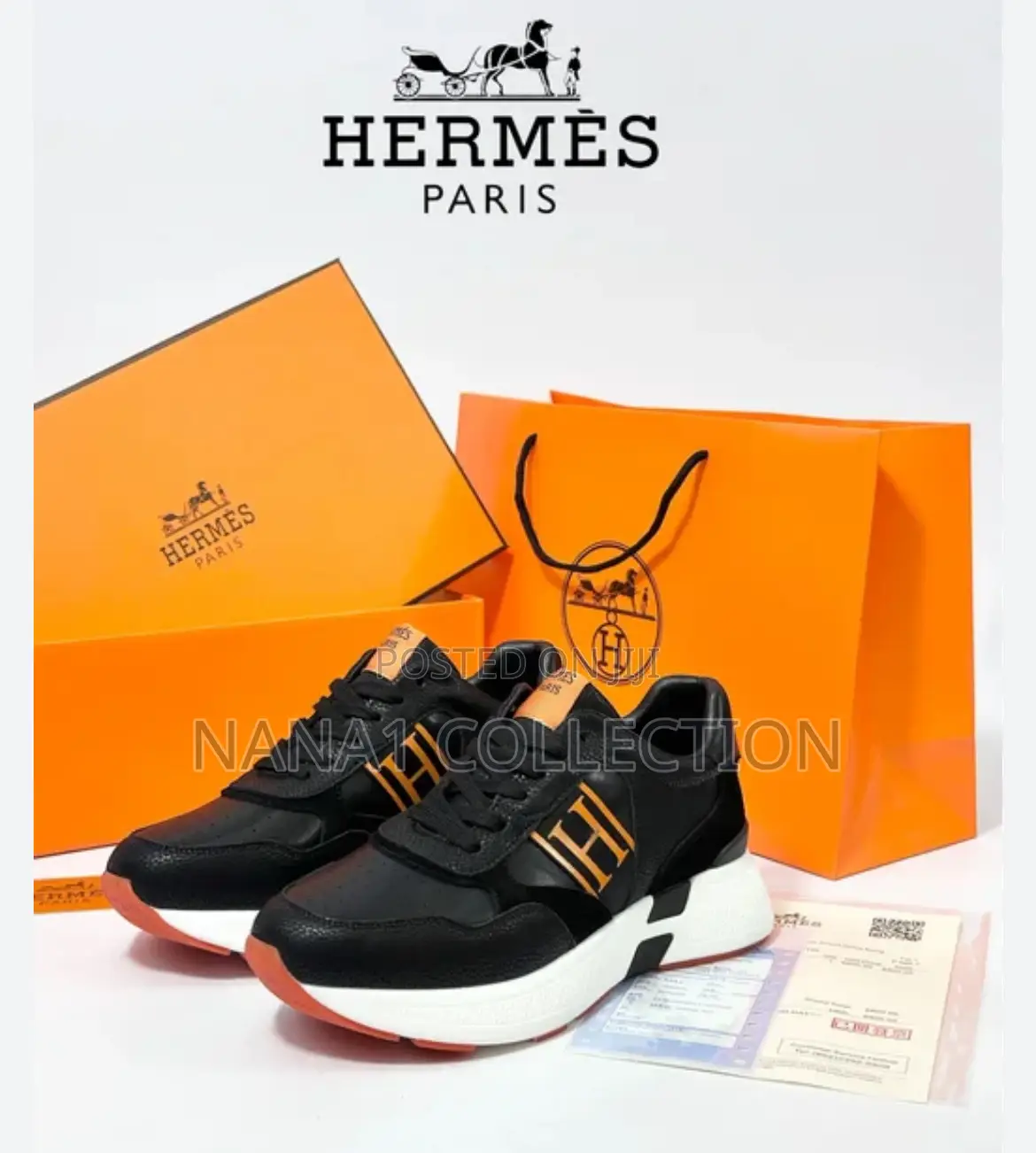 Hermes Paris Luxury Italian Unisex Sneakers “3 Colors”