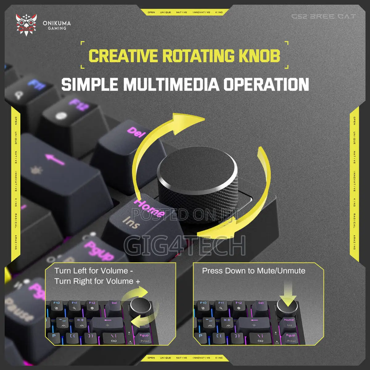 Onikuma G52 RGB Gaming Keyboard