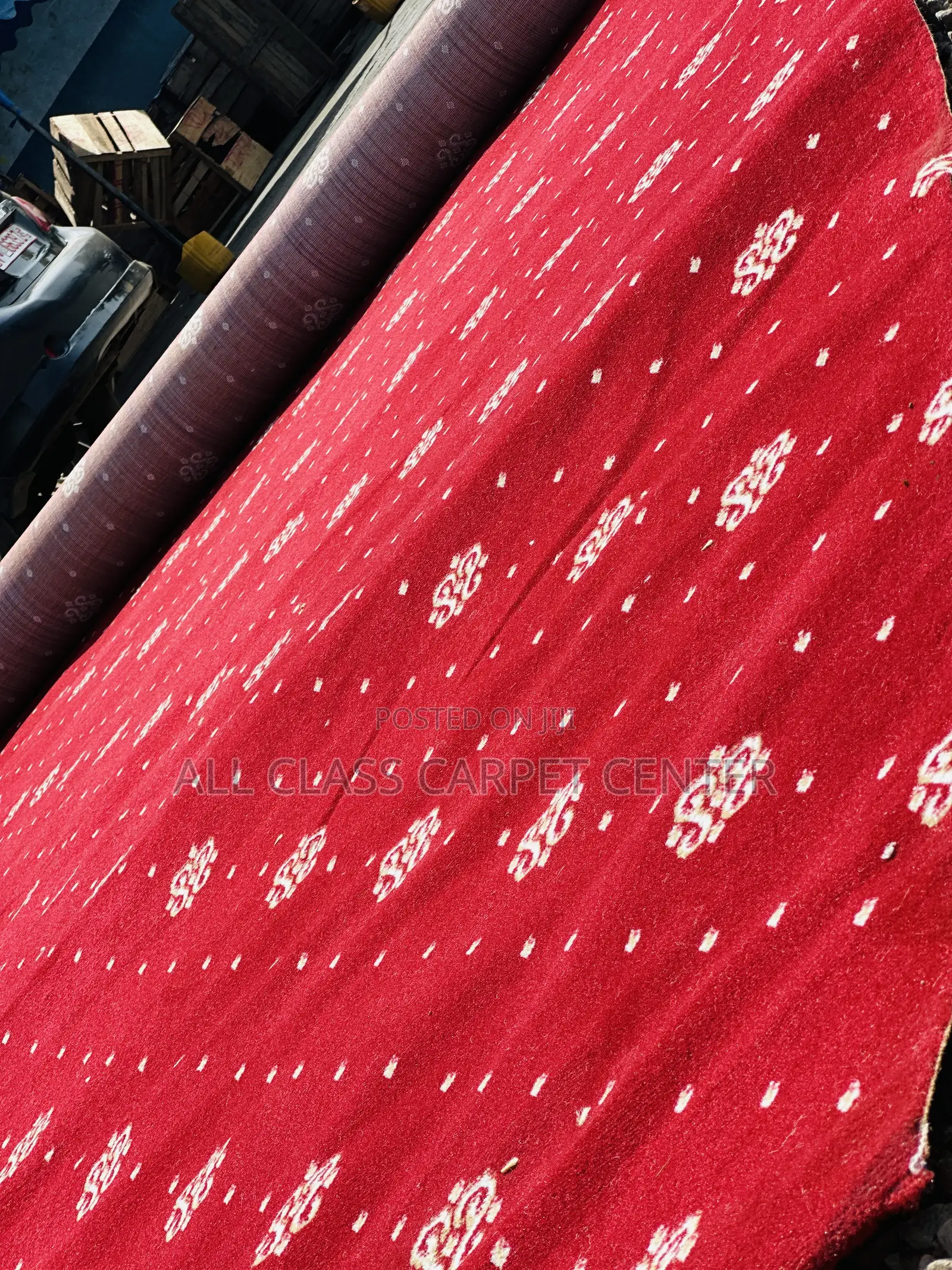 Red Gold Woolen Carpet