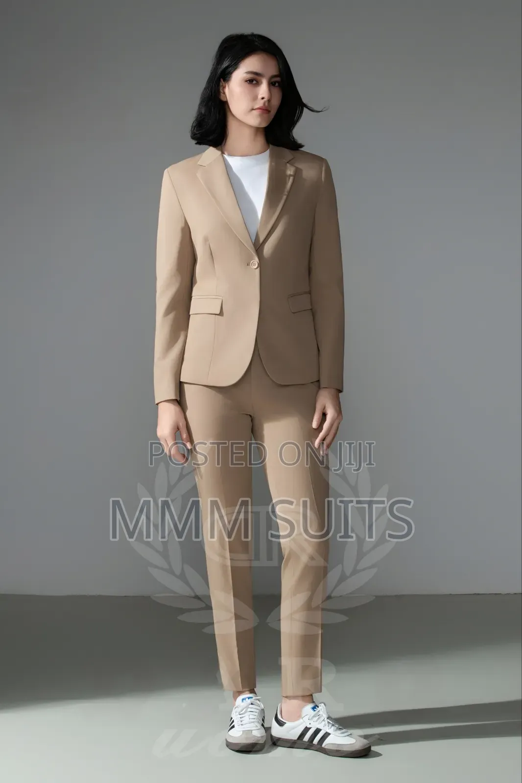 Corporate Ladies 2-Piece Quality Suit in Light Brown All Sizes