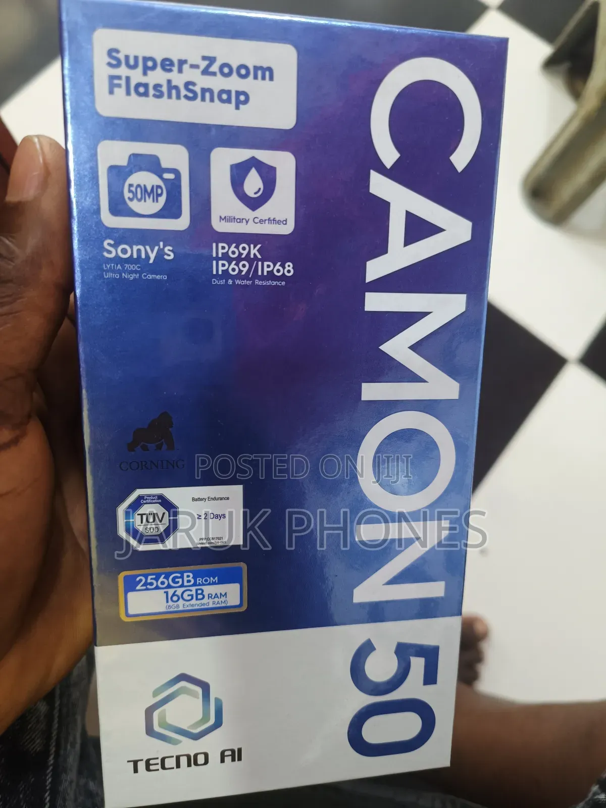 New Tecno Camon 50 256 GB Black