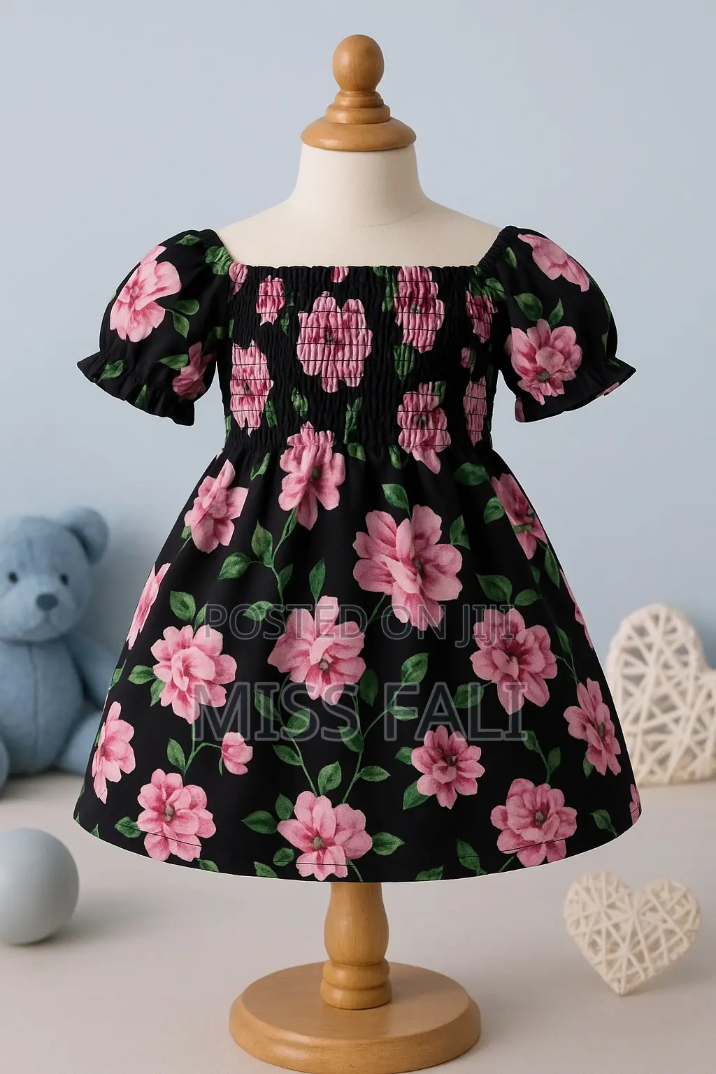 Midnight Blossom Baby Dress. 18m