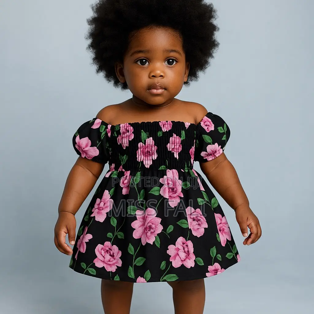 Midnight Blossom Baby Dress. 18m