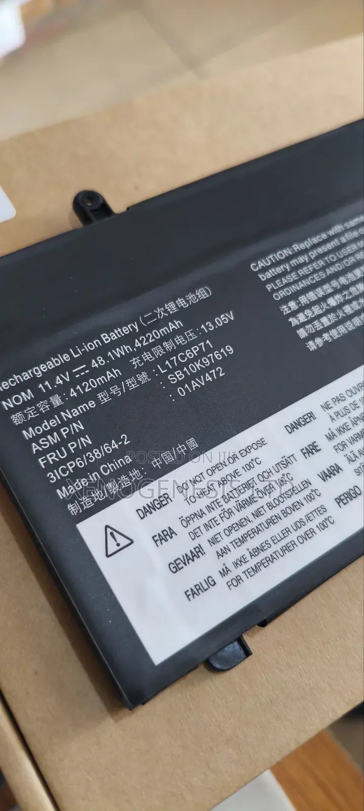L17c6p71 for Lenovo Thinkpad X280 A285