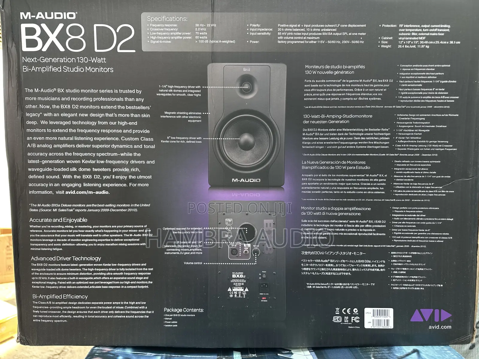 M Audio Bx8 D2 8inches Studio Monitor