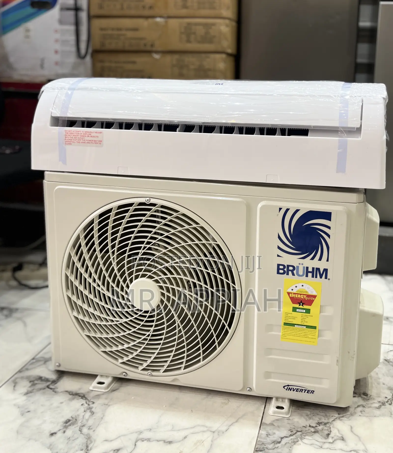 Order Quality Bruhm 1.5hp Split Type Air Conditioner(White)R410 Gas