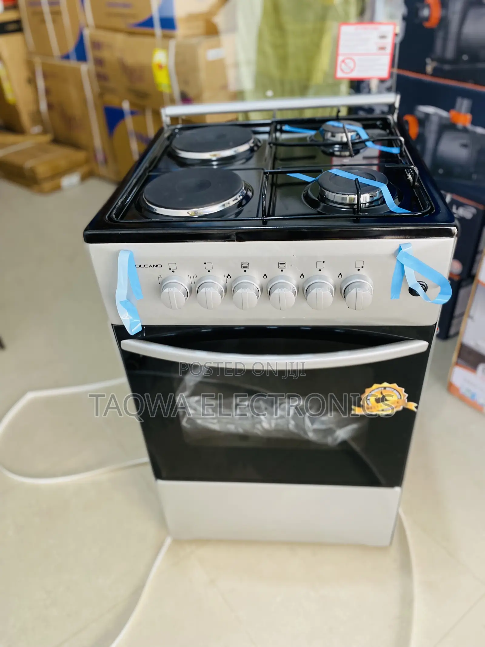 Size,- 50x50 - 2+2 Volcano Electric and Gas Cooker