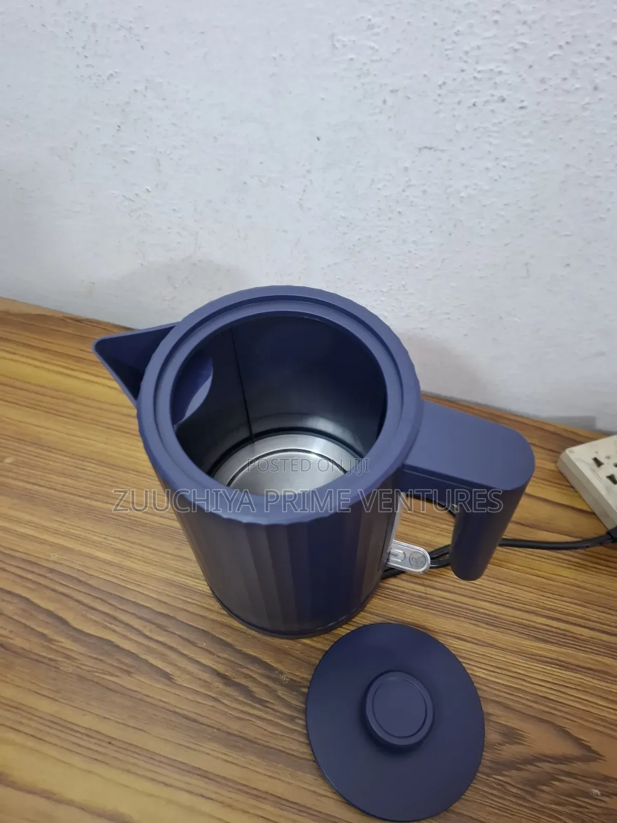 George Home Ribbed Blue Fast Boil Kettle From Uk