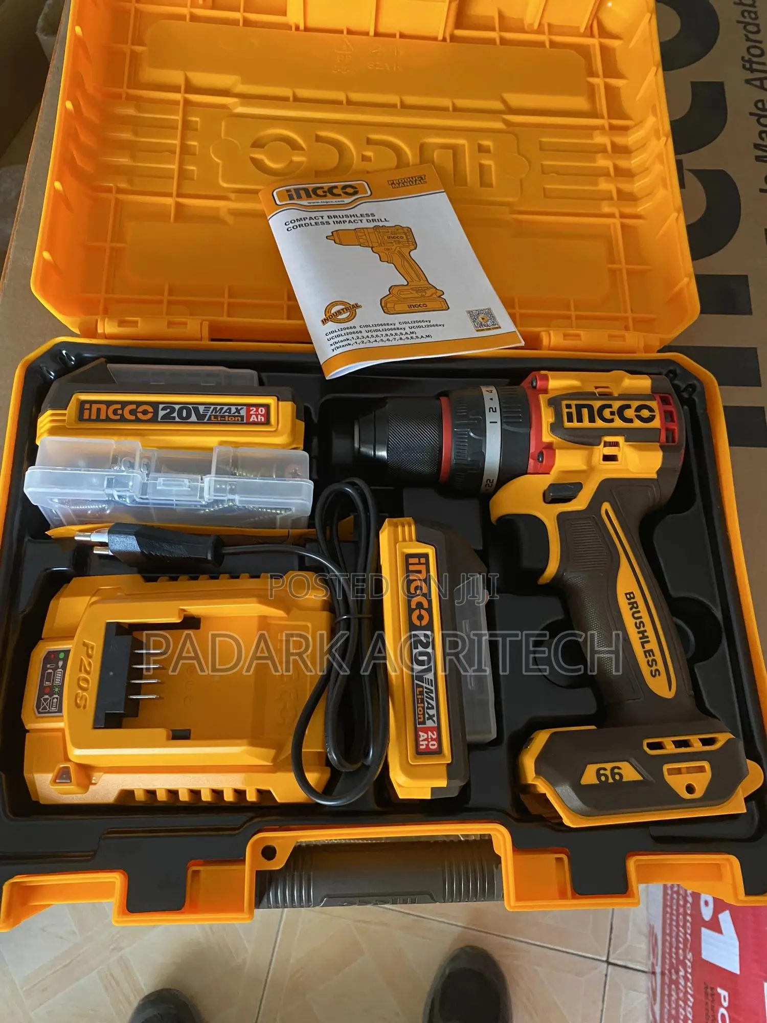 Ingco 20v Brushless Cordless Drill