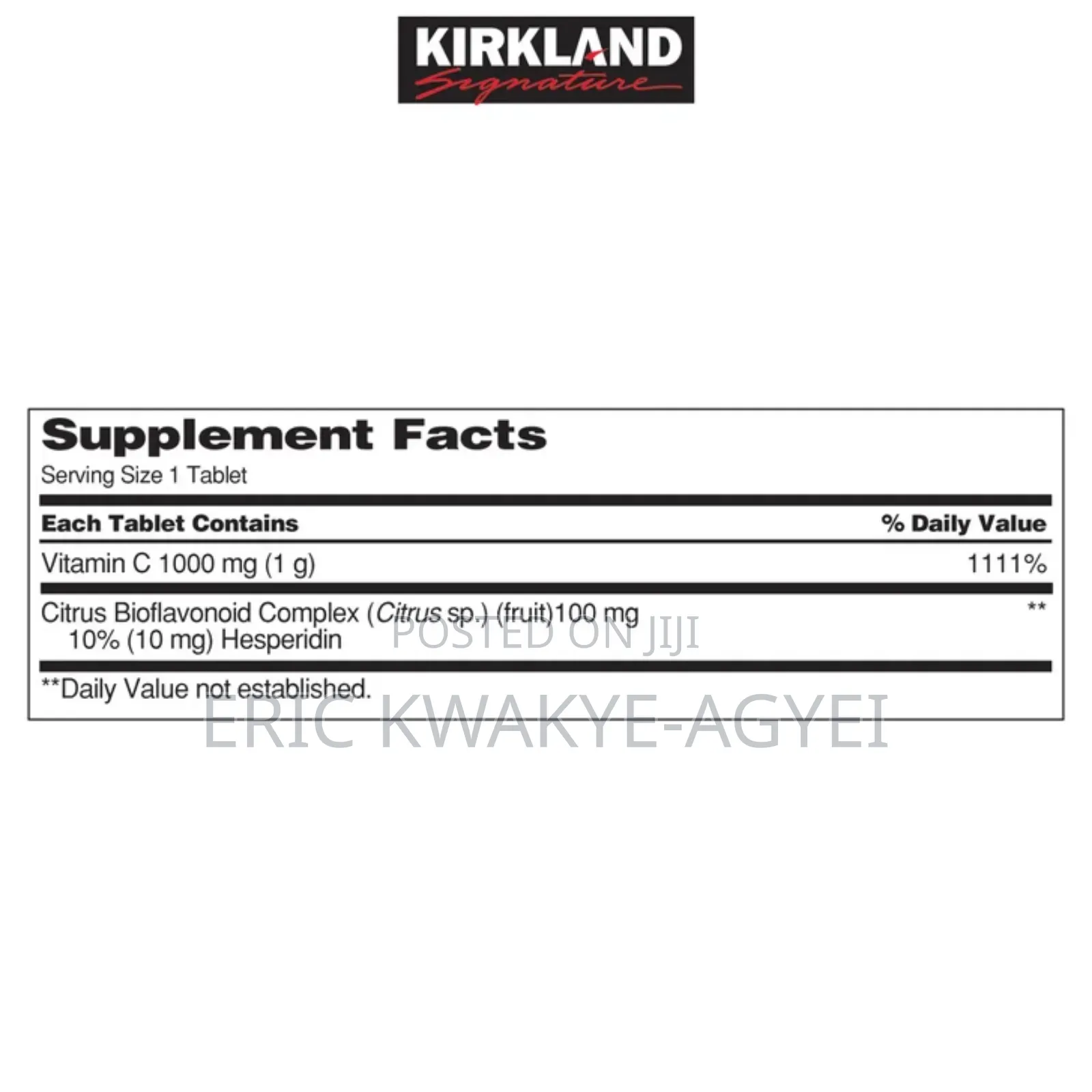 Kirkland Signature Chewable Vitamin C 1000 Mg., 500 Tablets