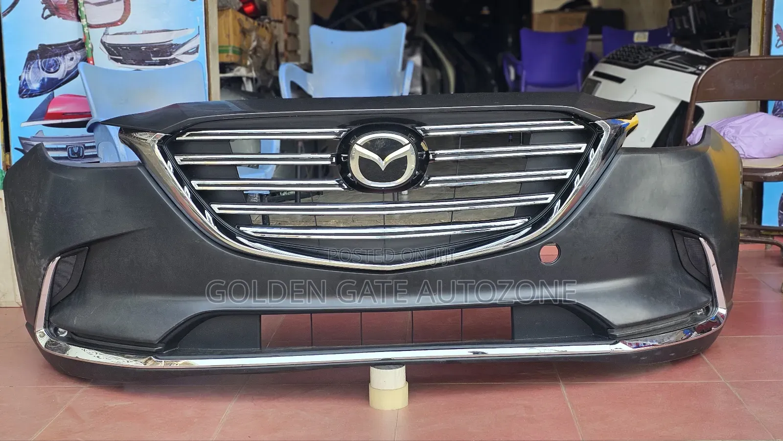 Mazdacx9 2017to2024 Bumper Complete With Foglight Led With Glass Logo