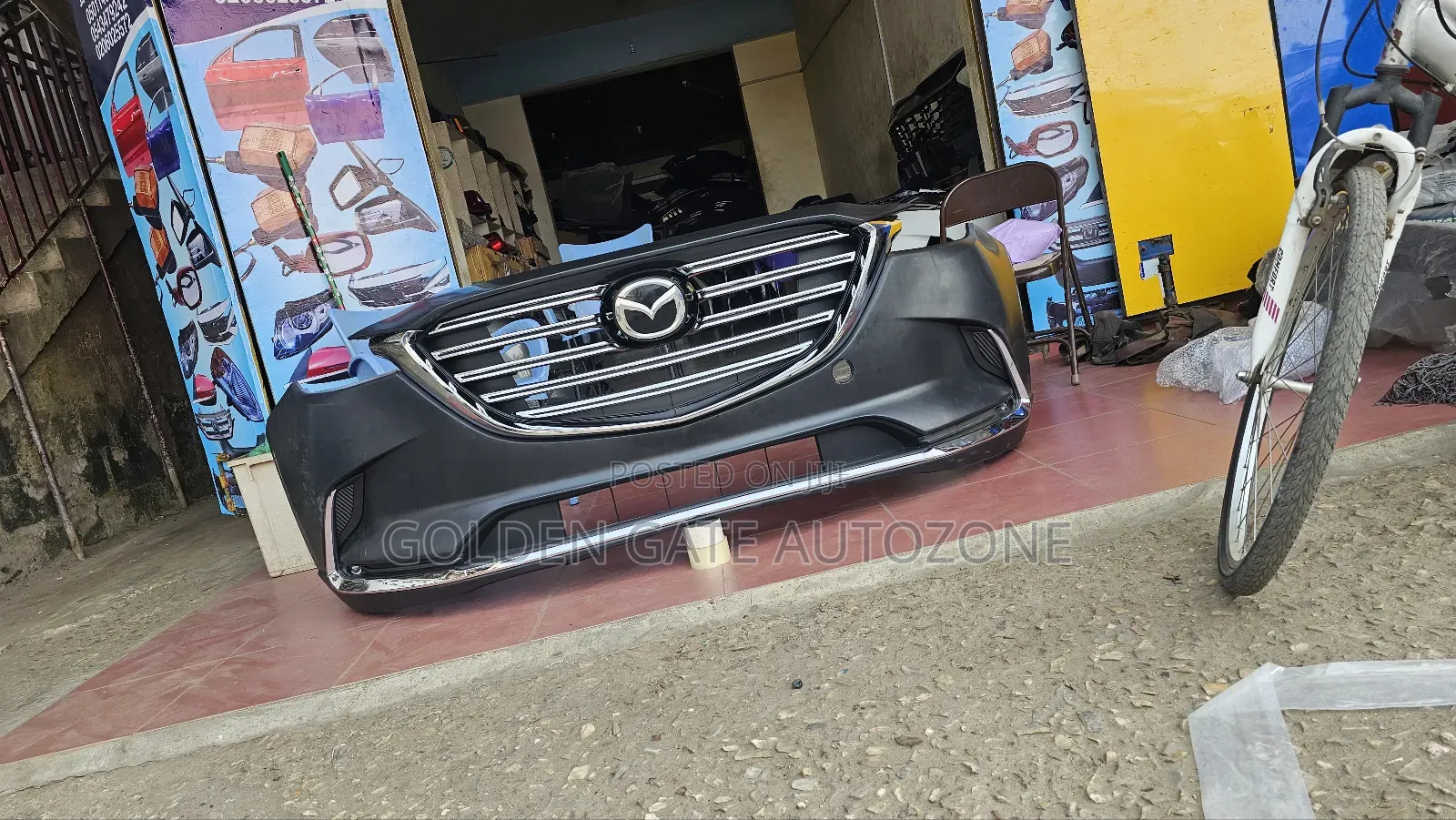Mazdacx9 2017to2024 Bumper Complete With Foglight Led With Glass Logo