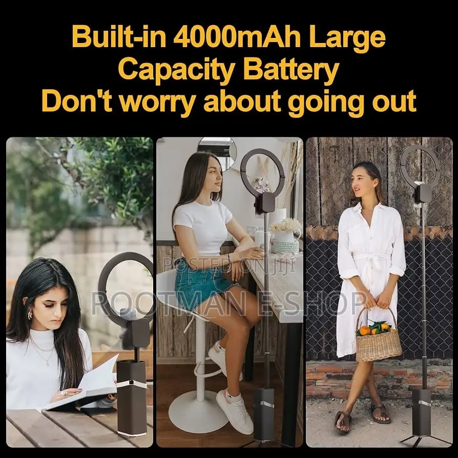 Led Ring Light With Tripod, 10 Inch Ring Light, Wireless - Foldable