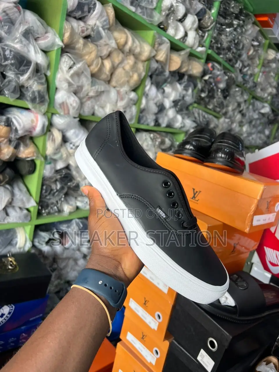 Original Leather Vans Black/White Available