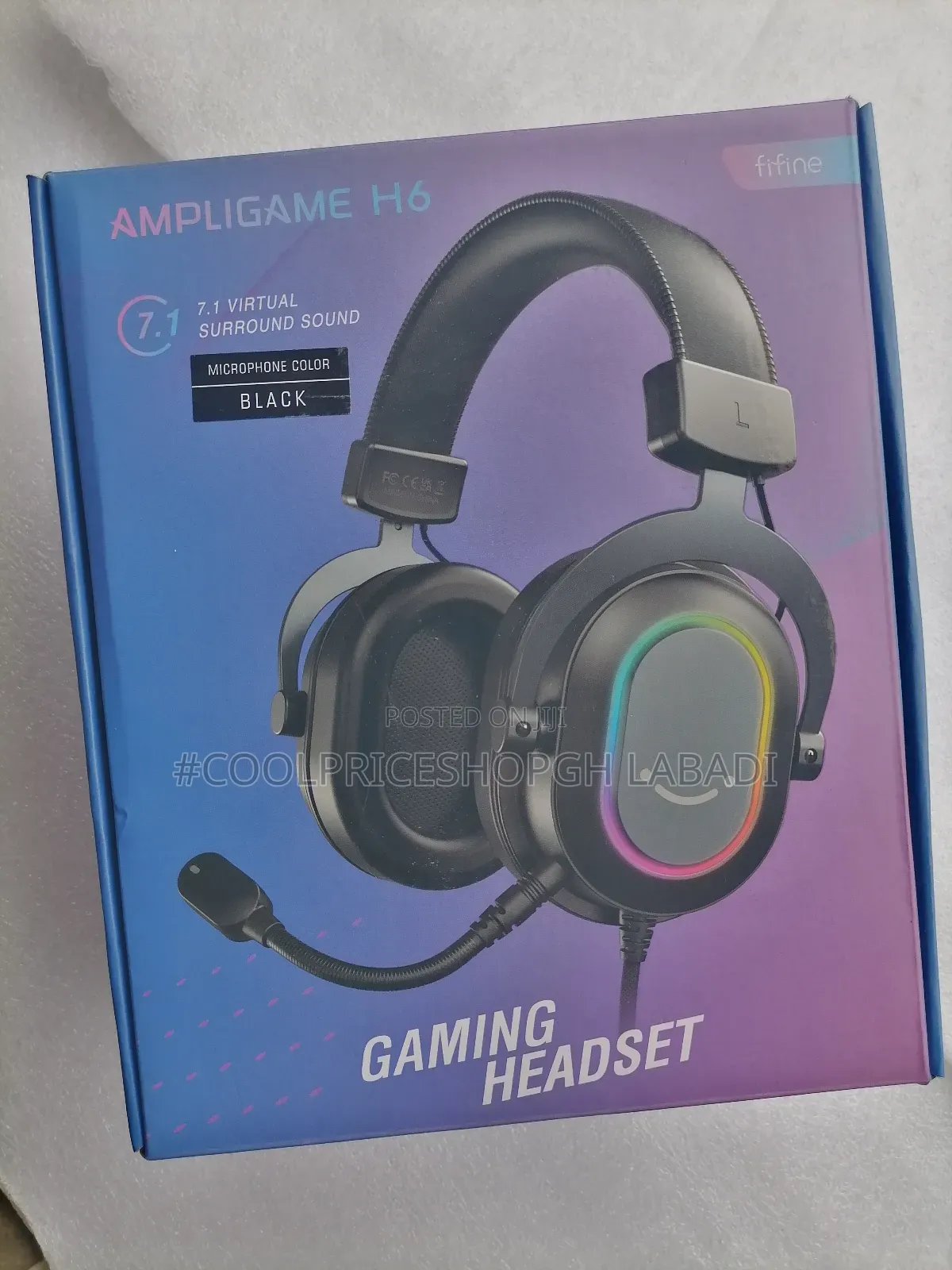 Fifine Ampligame H6 Usb Gaming Headset With RGB