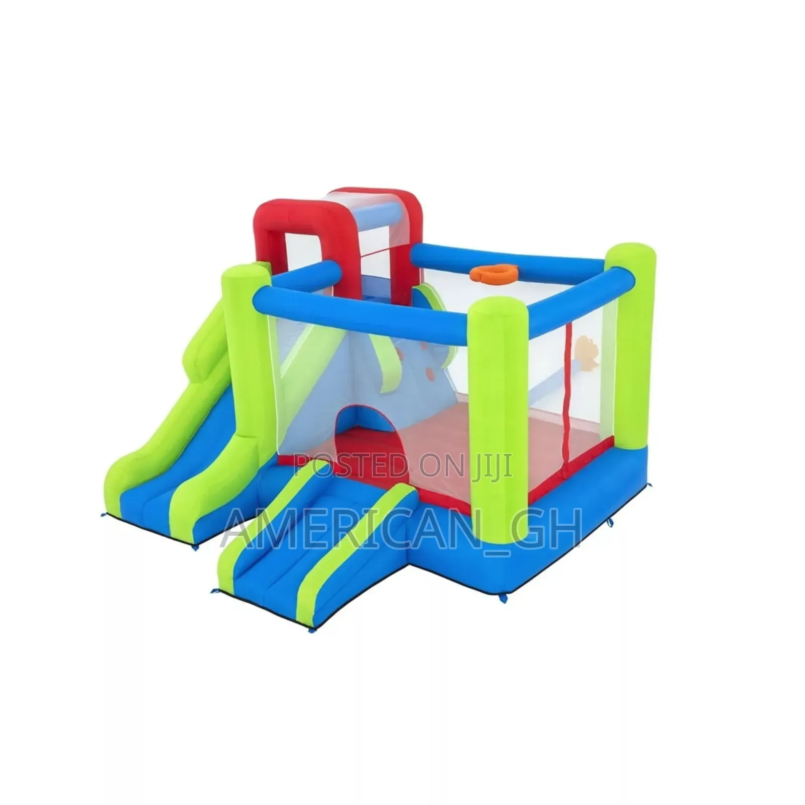 Wonder Hoops Kids Inflatable Mega Bounce Park, 7' Tall X 10' Long