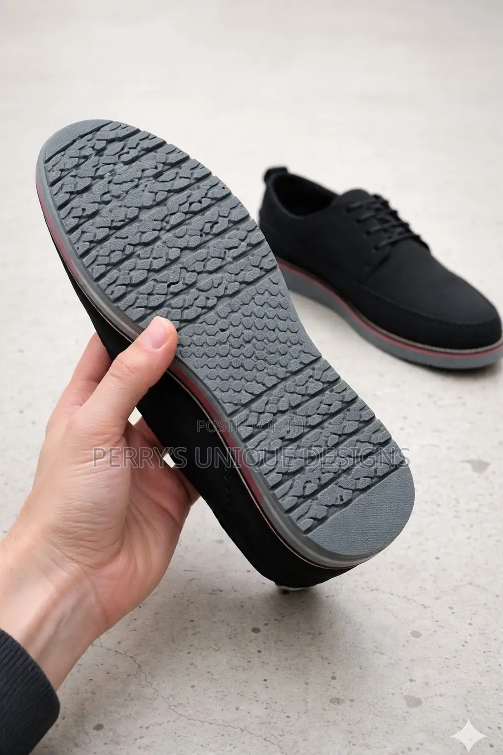 Executive Flexgrip Classic Lace-Up Shoes - Black