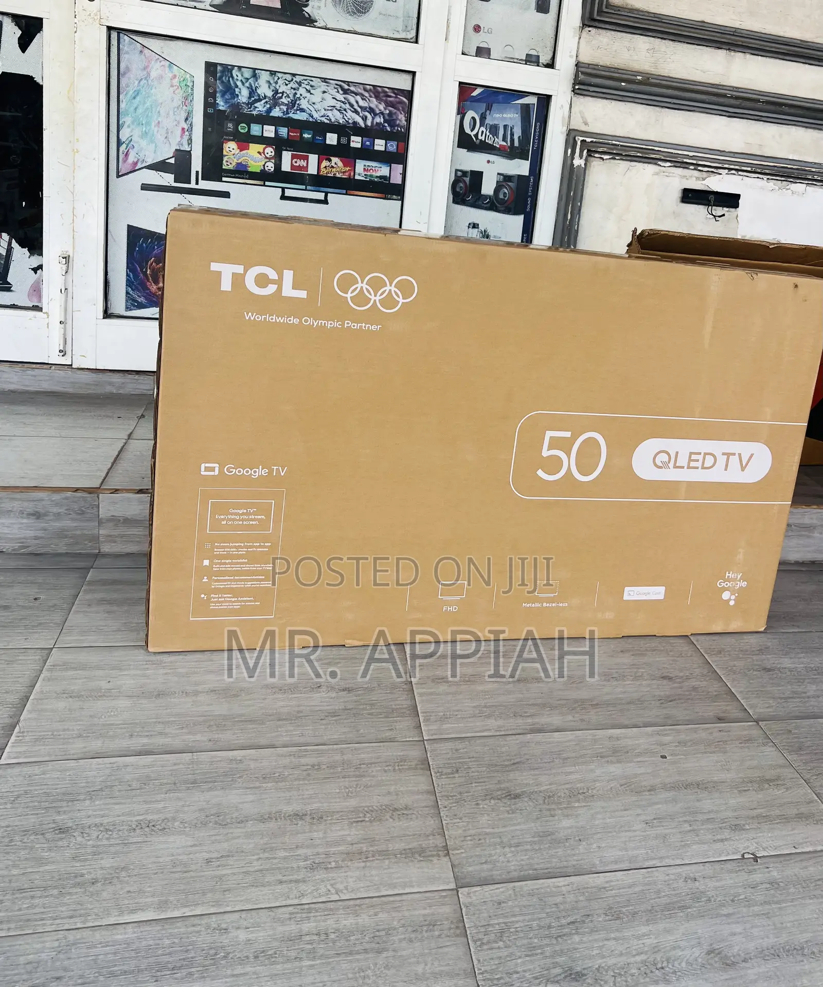 Sleek TCL 50 Inches Qled Smart Google Television(Black) 