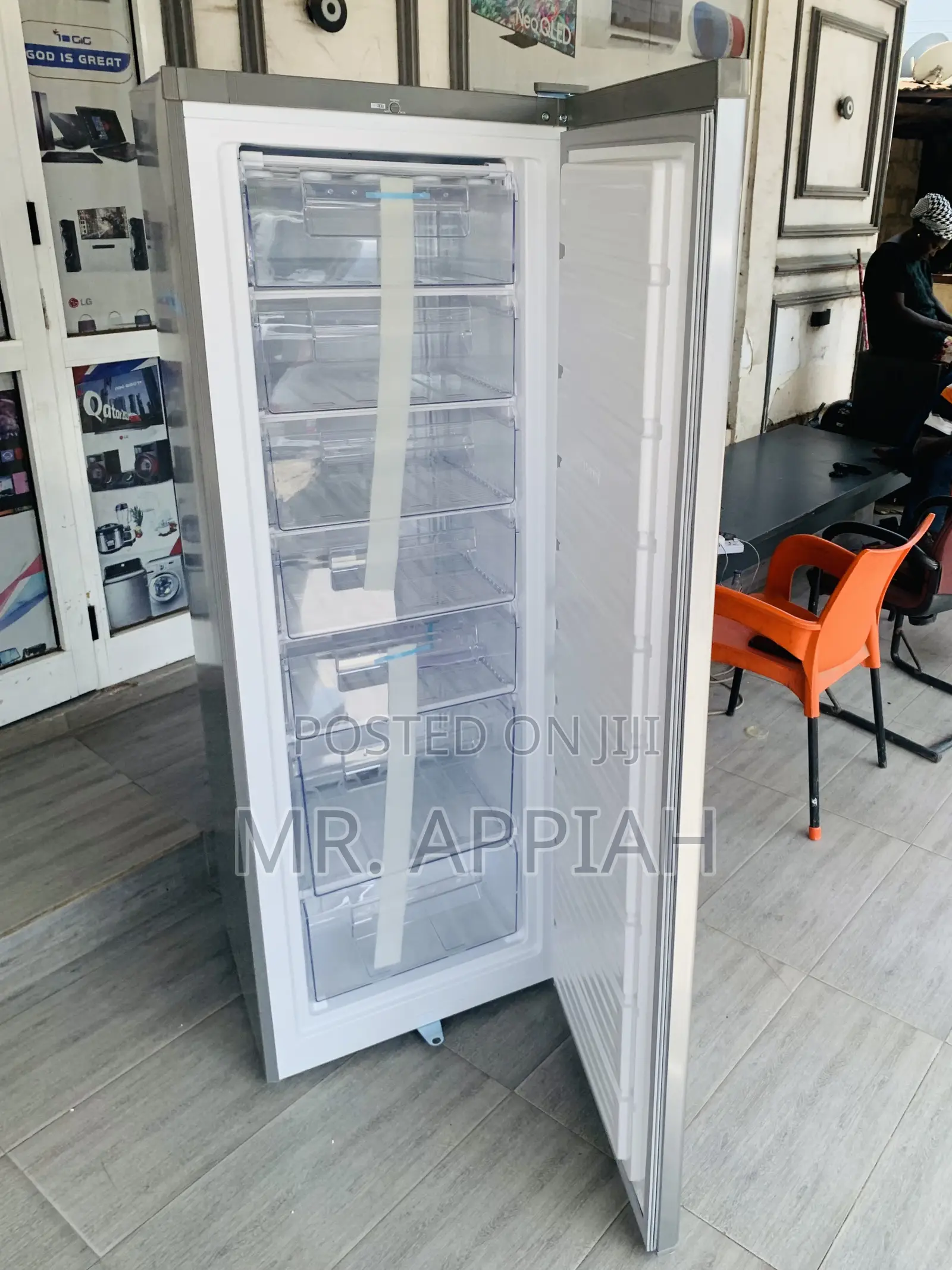 Super Nasco Single Door Upright Standing Freezer(Nasd1-33)Gray.