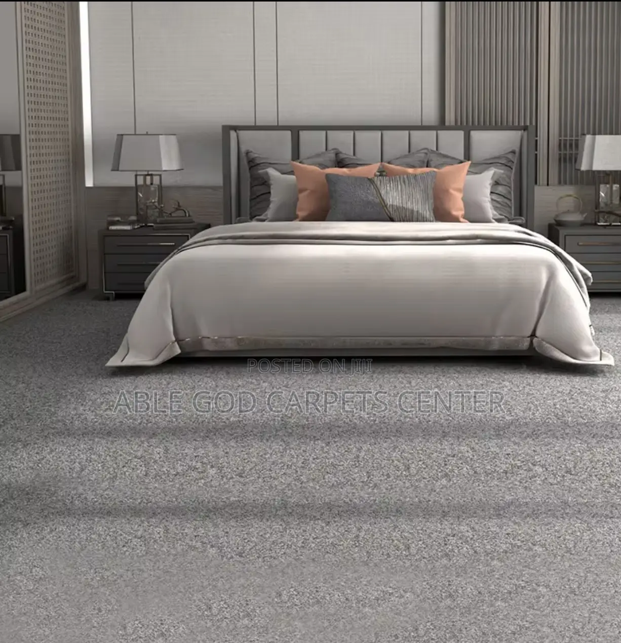 Plain Gray Woolen Carpets