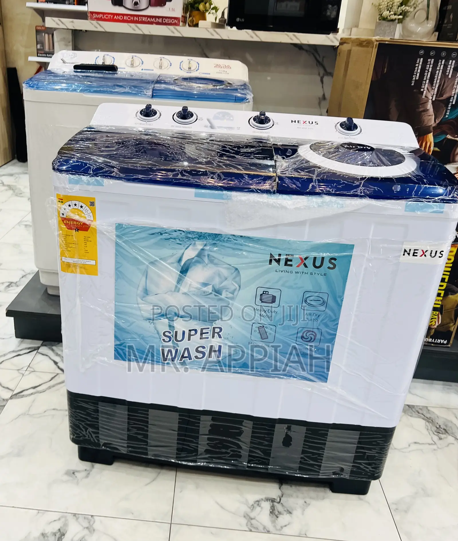 Unique Nexus 15kg Twin Tub Washing Machine(Spin Dry)Semi-Auto 