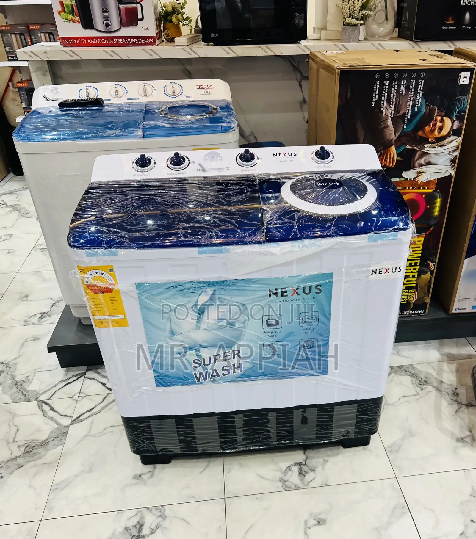Full Plastic Nexus 15kg Semi-Auto Washing Machine(White) 