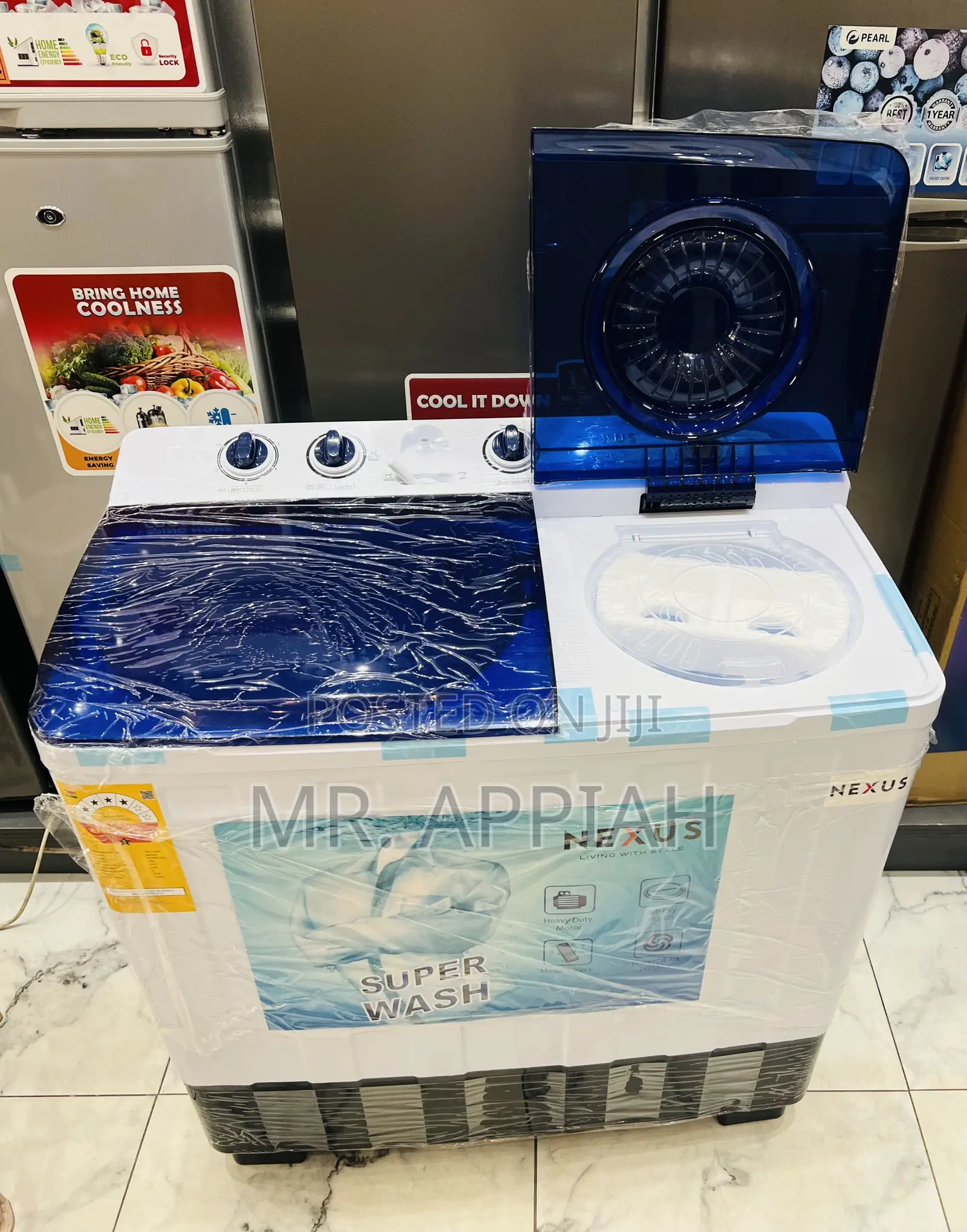 High Quality Nexus 15kg Spin Dry Electric Washing Machine(White) 