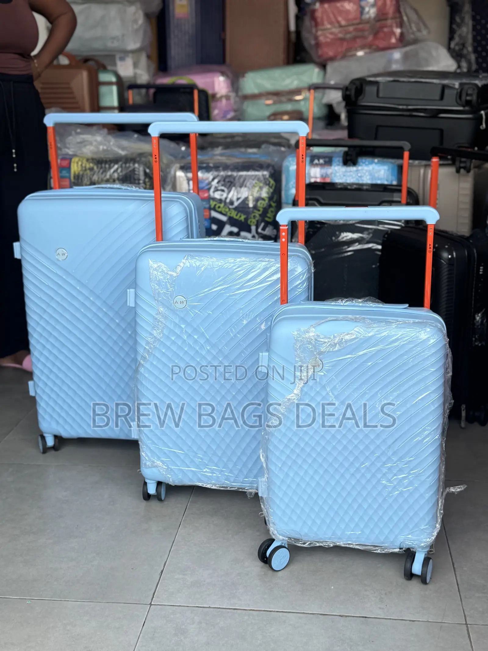 Quality Ak 3set Fiber Anticrack Wide Handle Traveling Bag.
