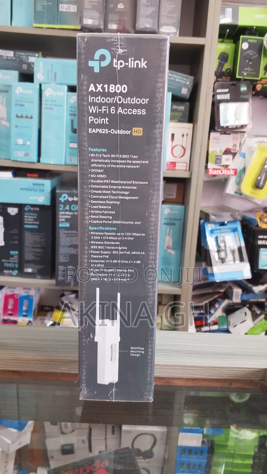 TP-Link Omada Ax1800 Wi-Fi 6 Access Point Eap625-Outdoor Hd