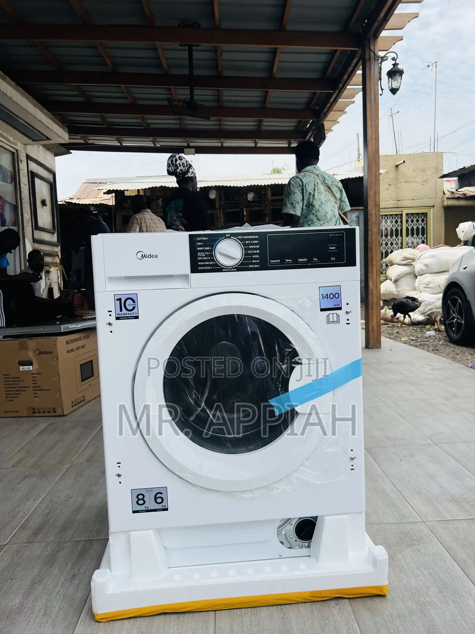 Durable and Affordable Midea 8kg Fullyauto Washing Machine,Mfa06d80b/W