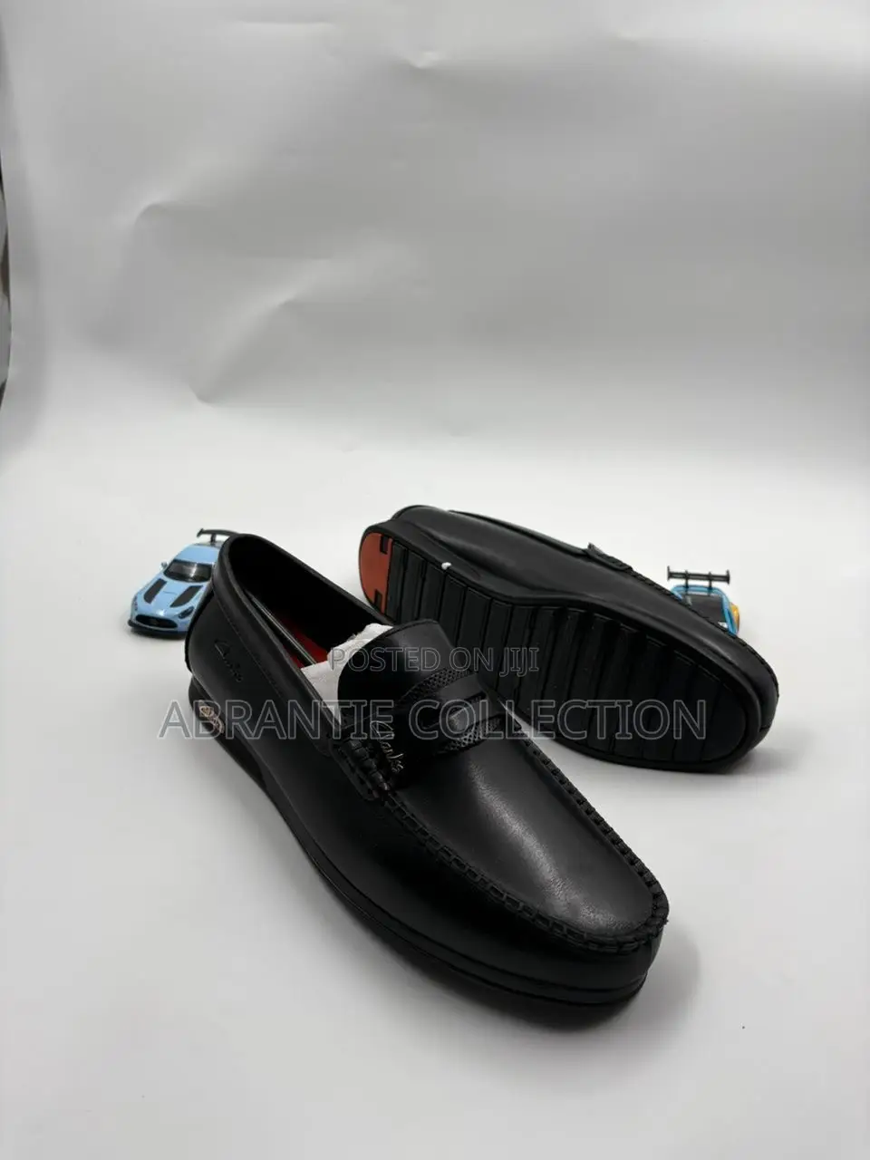 Available Clarks Pure Leather Loafers Black