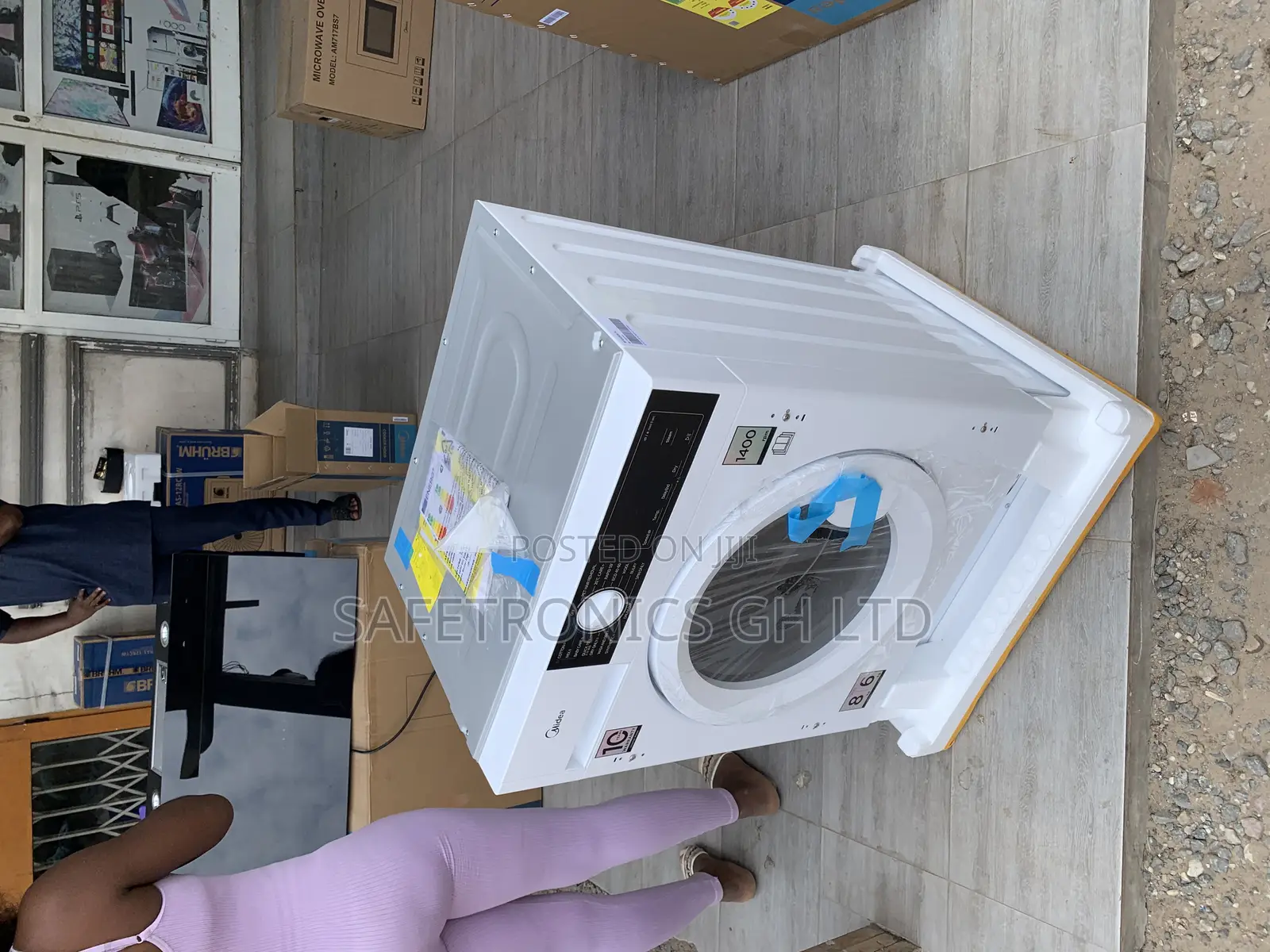 Newest Version Mfa06d80b/W 8kg Frontload Midea Washingmachine