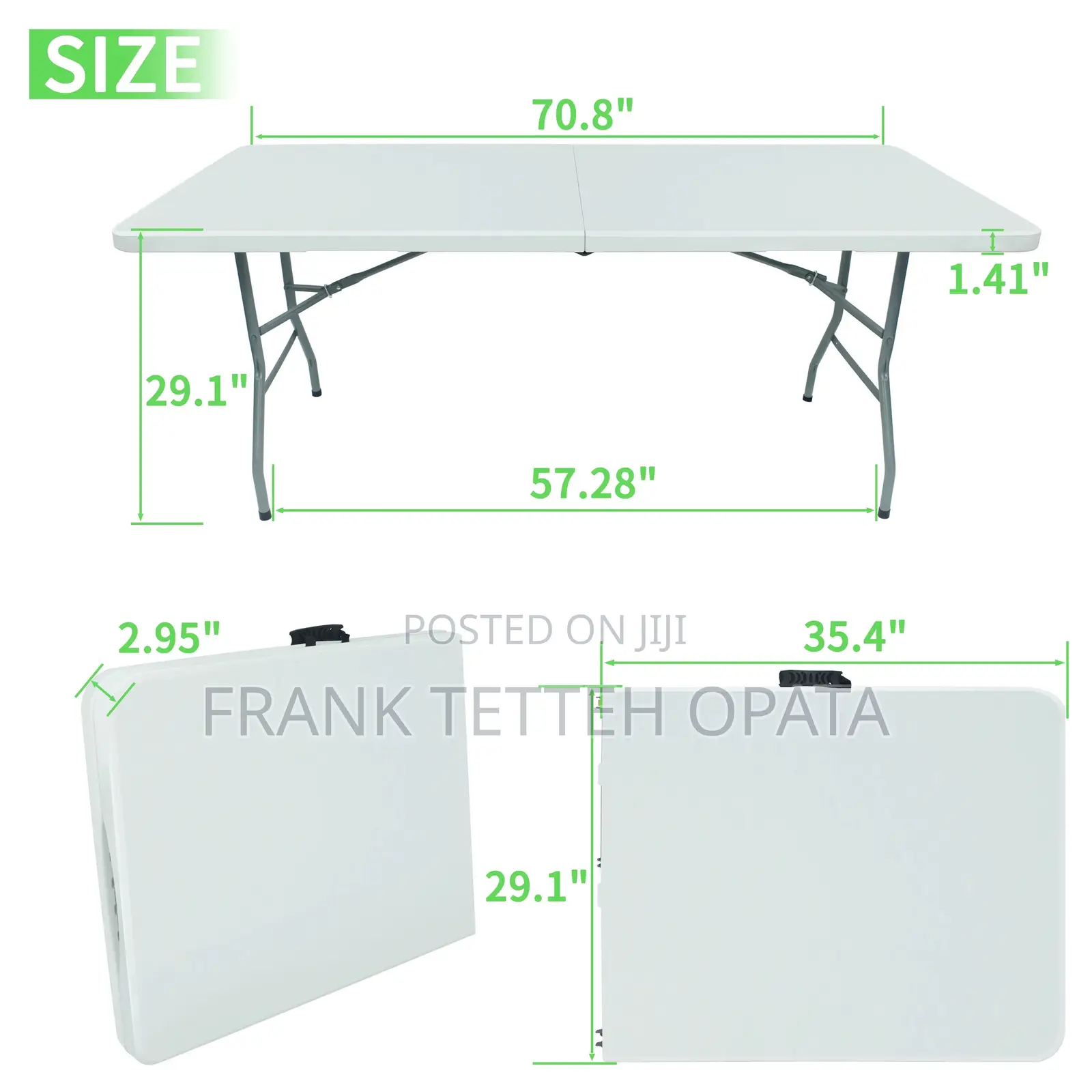 6ft Foldable 8 Seater Table