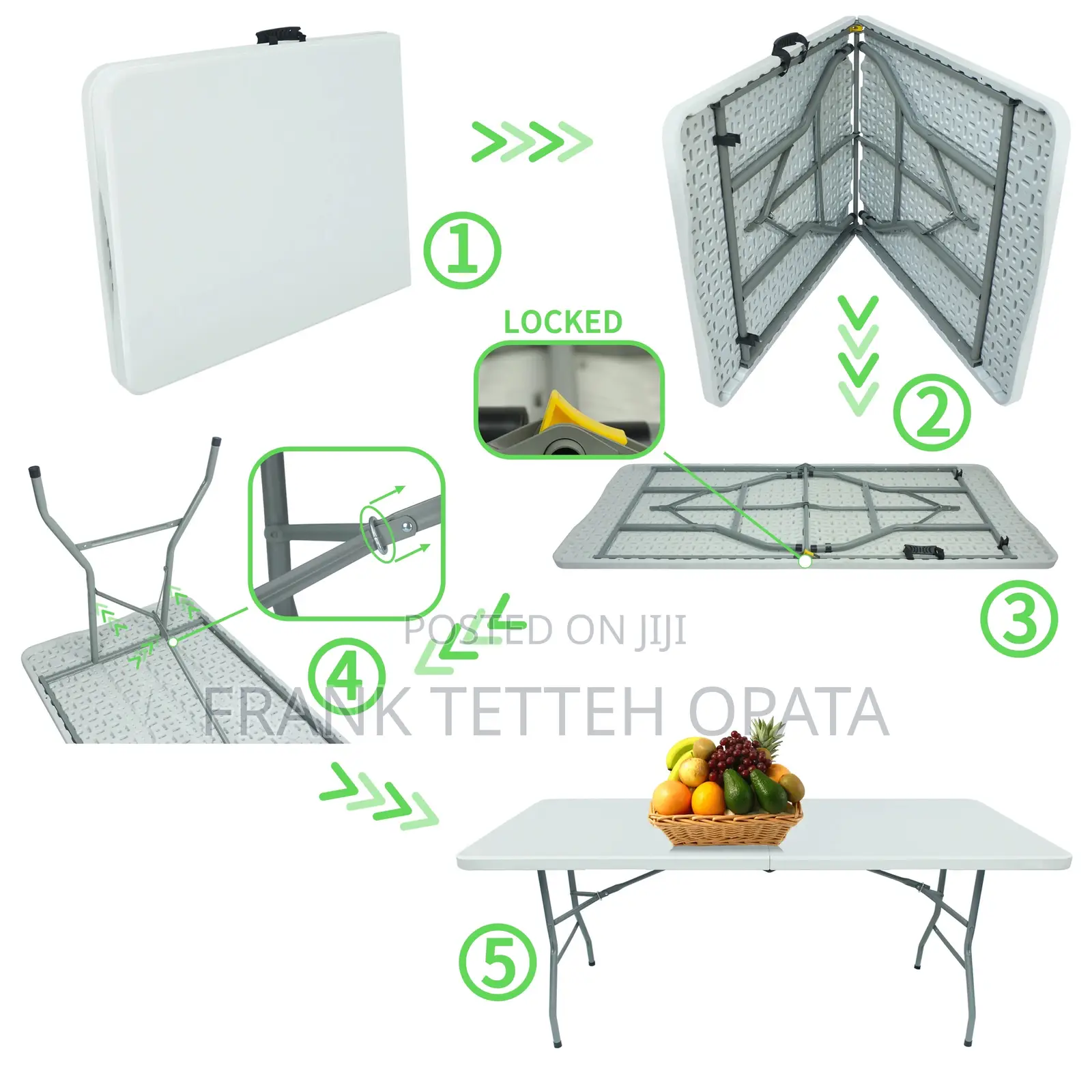 6ft Foldable 8 Seater Table