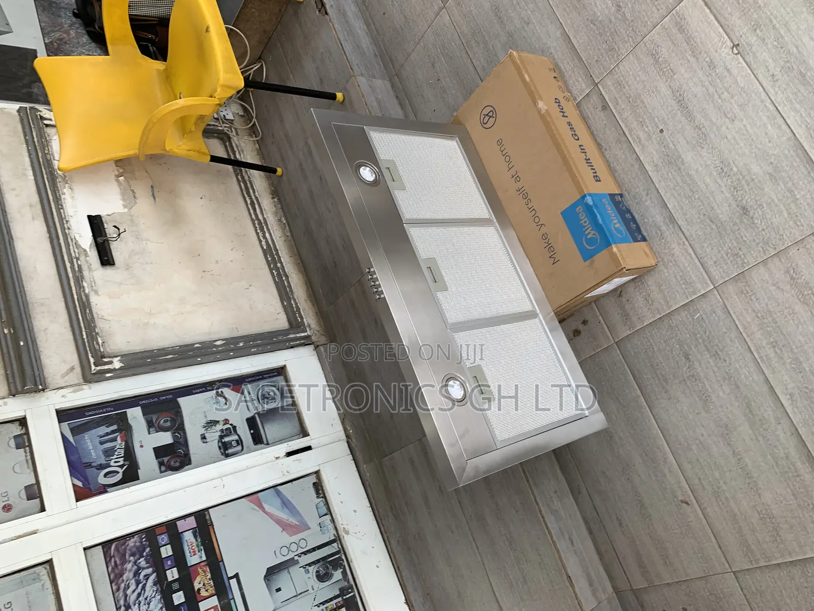 Extremely Best Midea T-Shape Chimney Hood (90m21-S) Grey