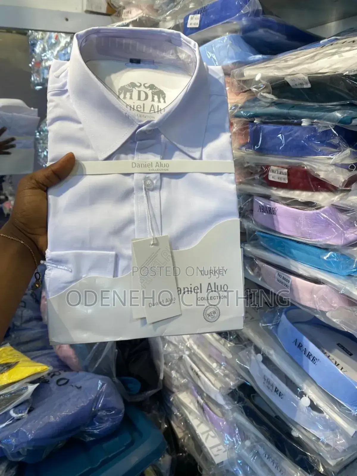 Daniel Aluo and Arare Plain White Shirt