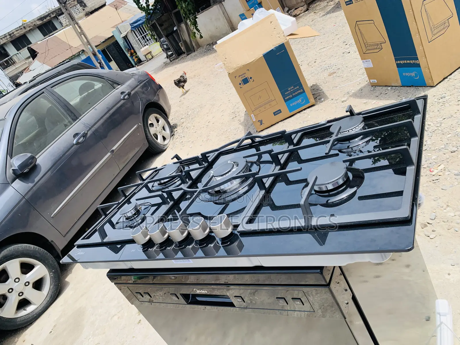 Ultra Modern Black Gas Cooker 5hob I’M Built Midea