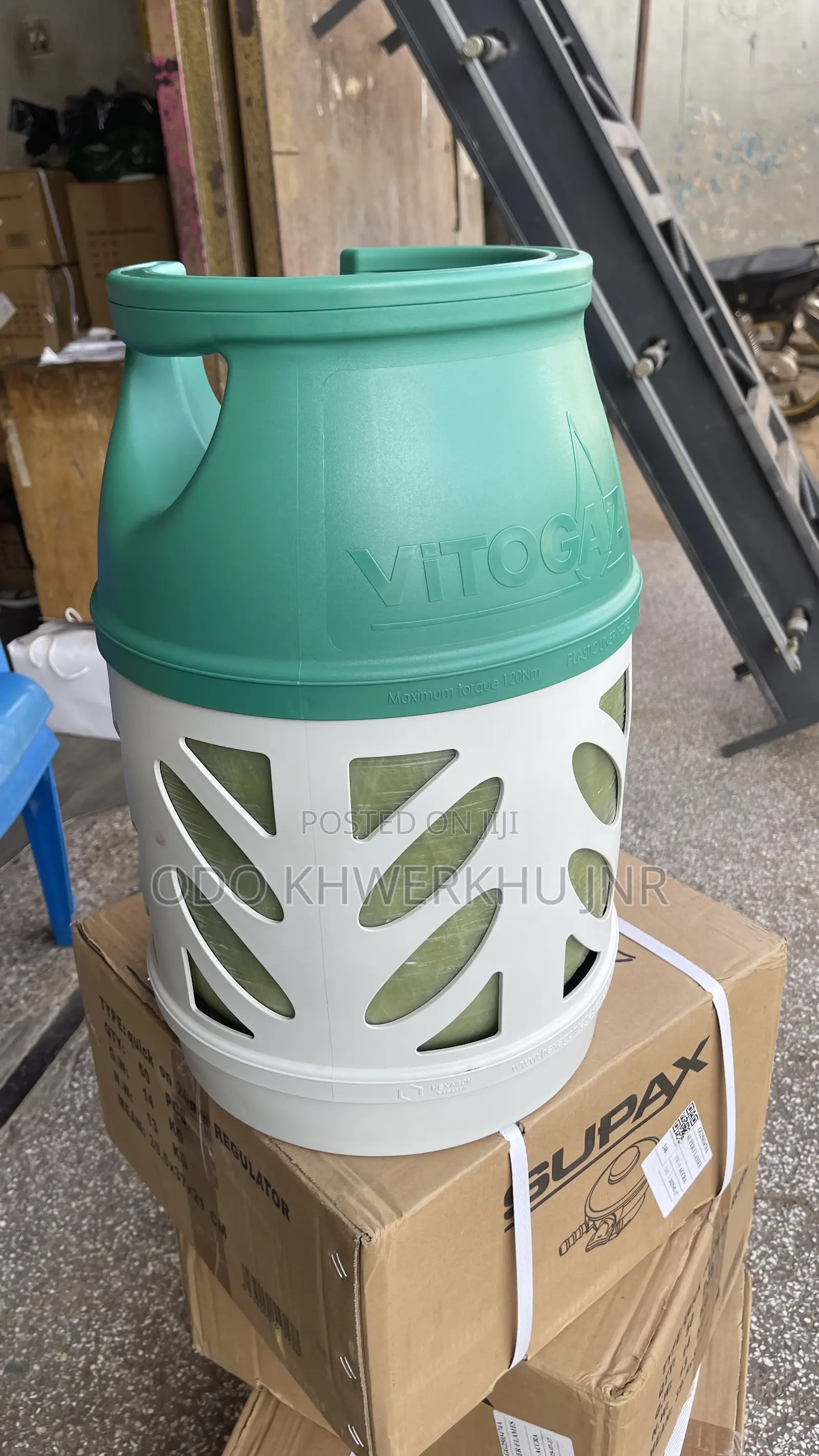 9kg Fiberglass Cylinder + Original SRG Gas Regulator[18.2liter]