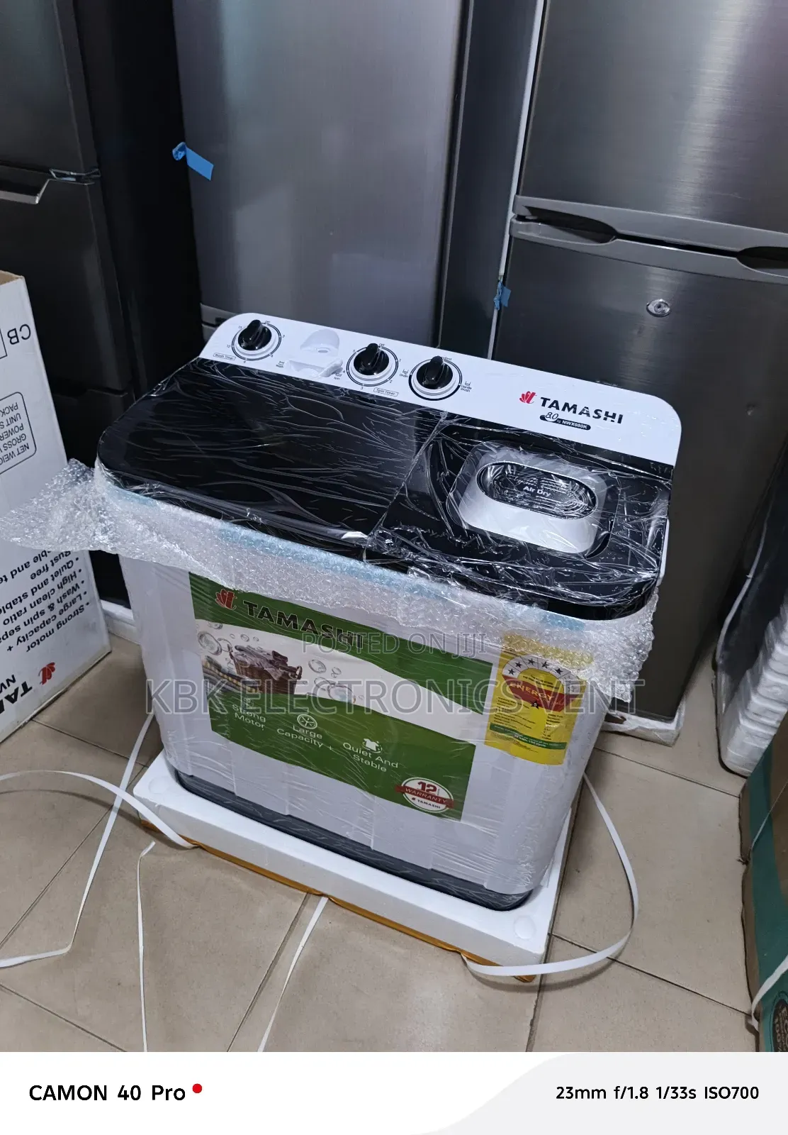 Tamashi 8kg Twin Tub Washing Machine.