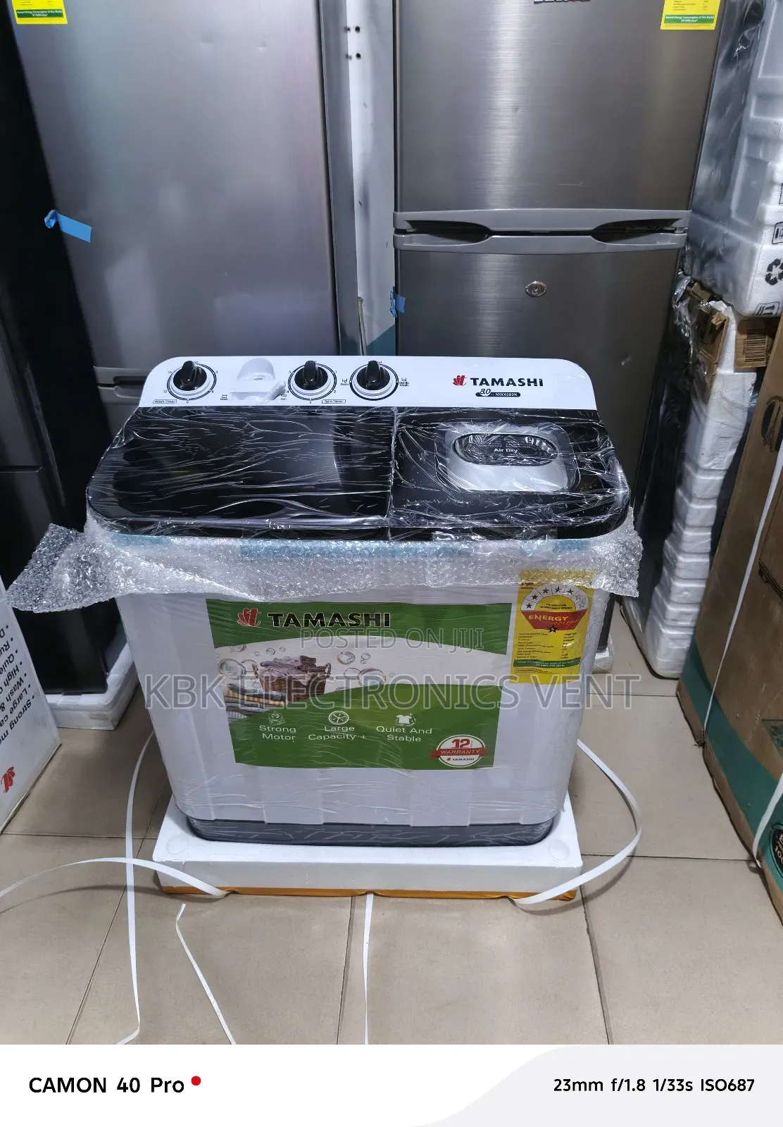 Tamashi 8kg Twin Tub Washing Machine.