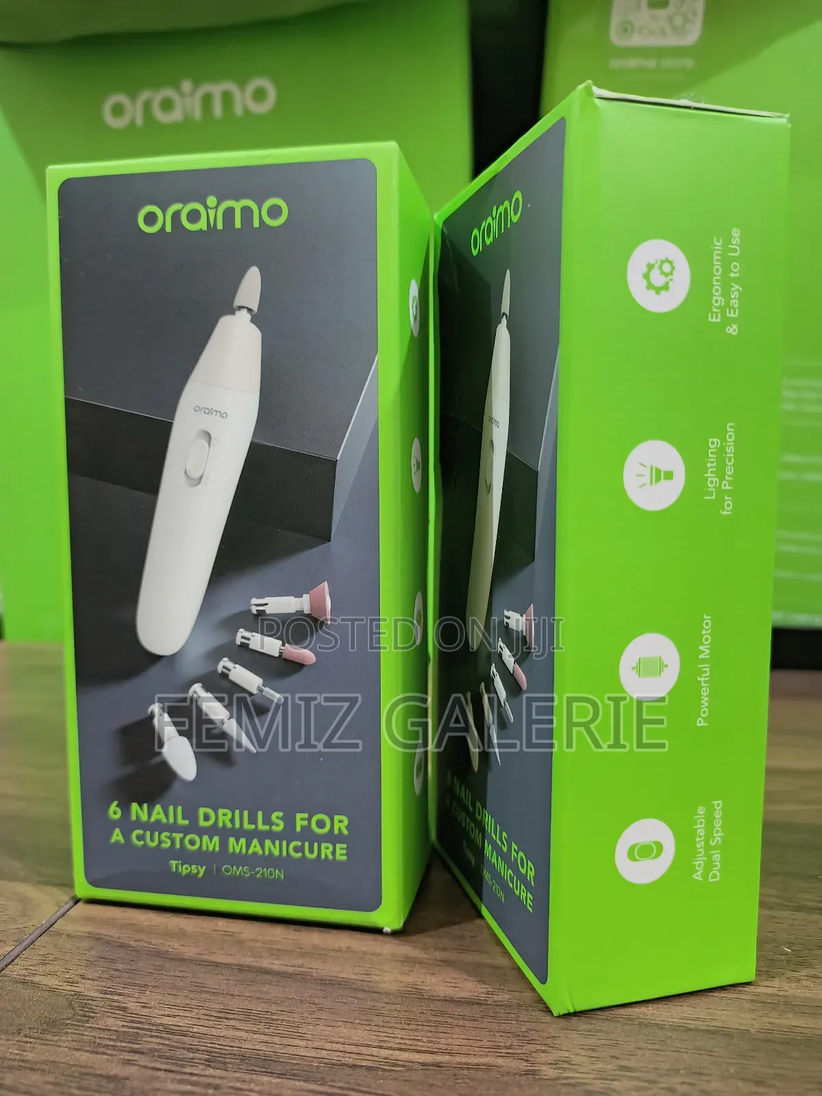 Oraimo Tipsy 6 Nail Drills 2-Speed Dual Rotation Manicure Set