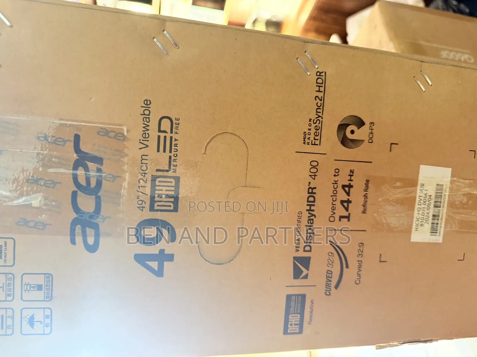 Acer 49" Dfhd, 144hz, Freesync Curved Ultrawide Monitor